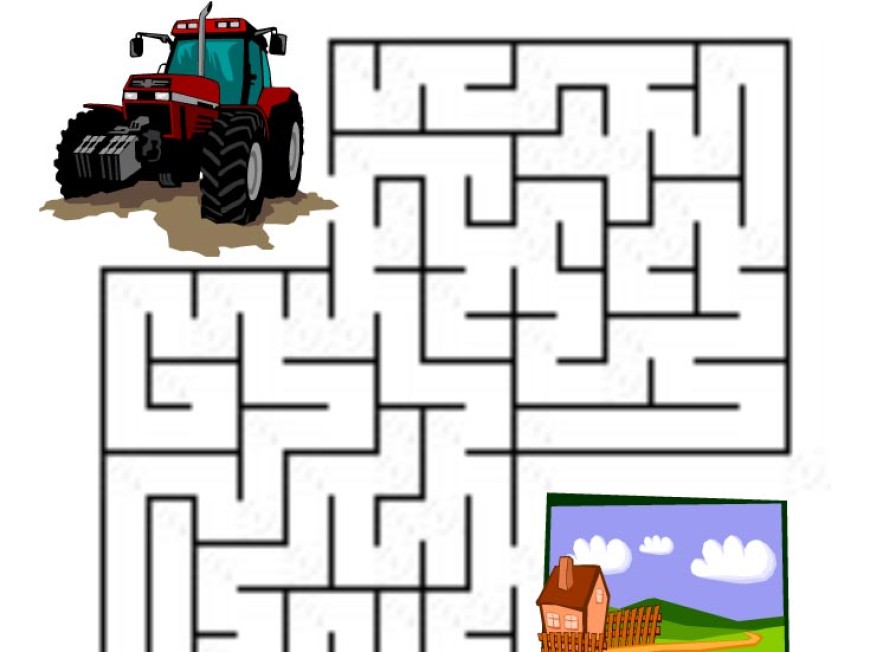 Bludiště – Dojeďte traktorem na louku