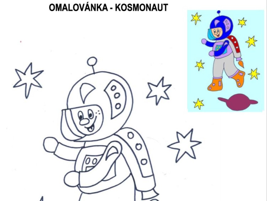 Omalovánka – kosmonaut