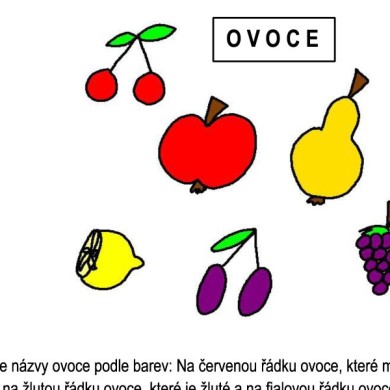 Ovoce – písmenka a barvy