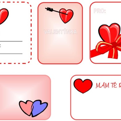 Valentýnské kartičky