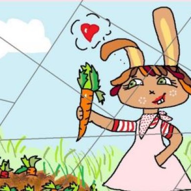 Puzzle – králičí holčička zahradnice