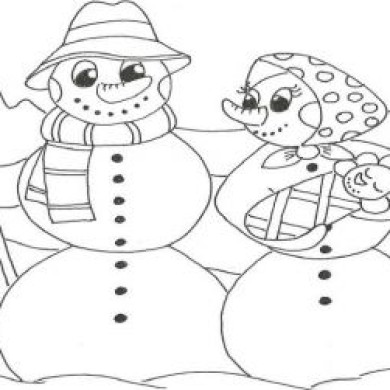 Rodinka sněhuláků