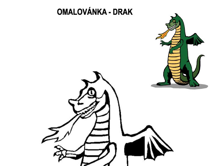 Omalovánka – drak