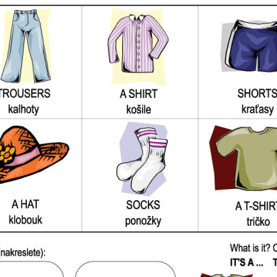 Angličtina pro děti – oblečení