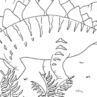 Dinosauří omalovánka