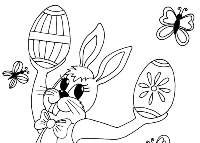 Velikonoční omalovánka – králíček